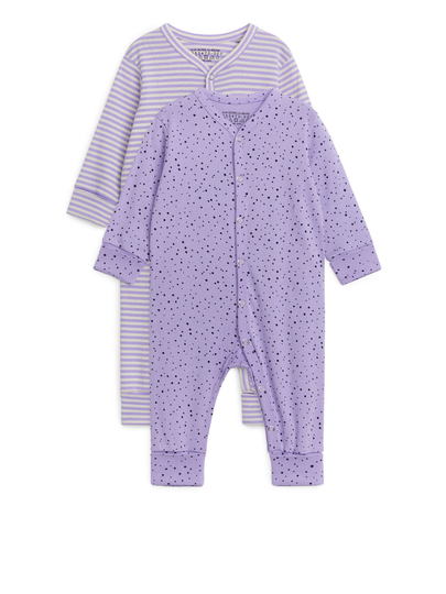 All-in-One Pyjama Set of 2 - Purple
