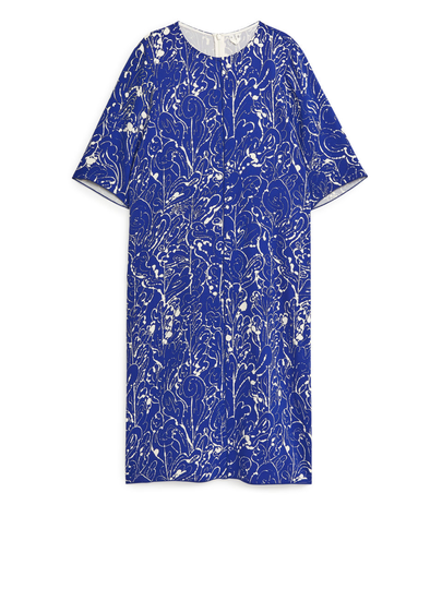 Printed Dress - Blue