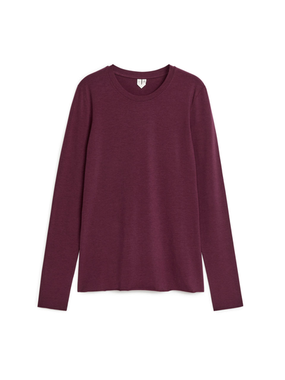 Lyocell Blend Long Sleeve - Red