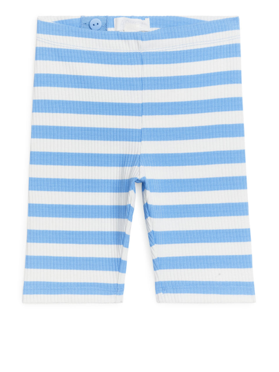 Rib Jersey Cycling Shorts - Blue