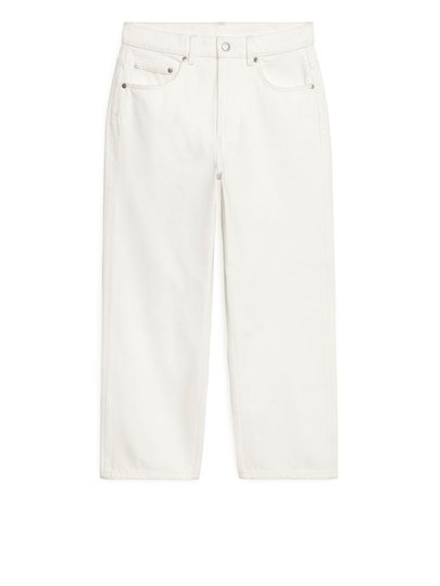 STRAIGHT CROPPED Jeans - White