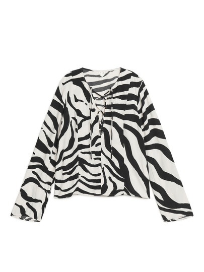 Print Blouse - Black