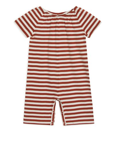 Striped Jumpsuit - Orange