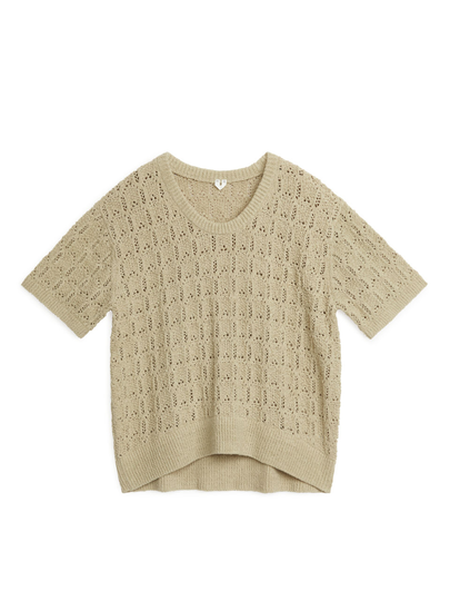 Lace-Knit Jumper - Beige