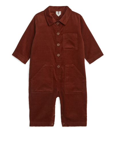 Corduroy Overall - Orange