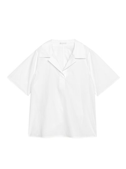 Pop-Over Poplin Shirt - White