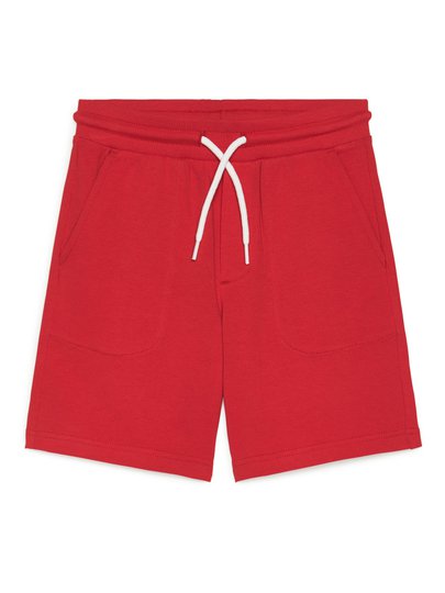 Elastic-Waist Shorts - Red