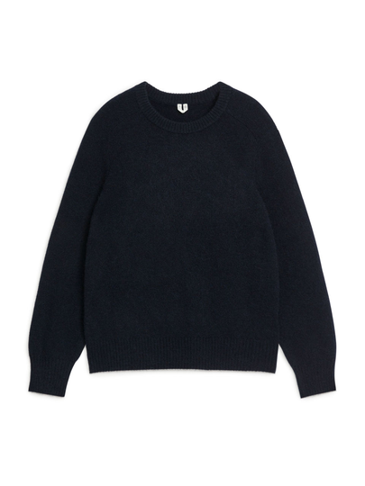 Alpaca & Merino Jumper - Blue