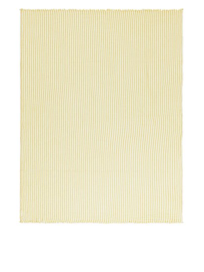 Woven Cotton Blanket - Yellow