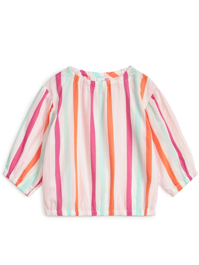 Balloon-Sleeve Blouse - Pink
