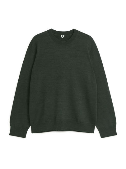 Merino Crewneck Jumper - Green