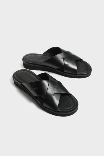 Les Deux Sandaler Larry Leather Sandal Svart