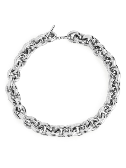 Chunky Silver-Plated Necklace - Silver