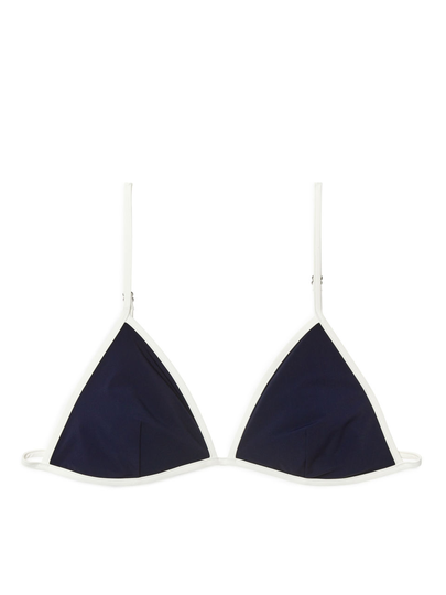Matte Triangle Bikini Top - Blue