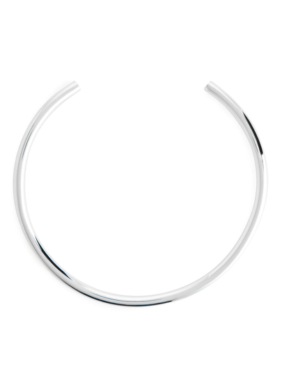 Silver-Plated Cuff Necklace - Silver