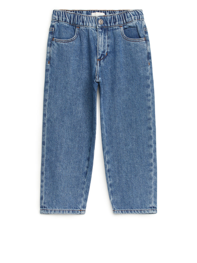 Pull-On Denim Trousers - Blue