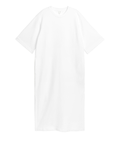 French Terry T-Shirt Dress - White