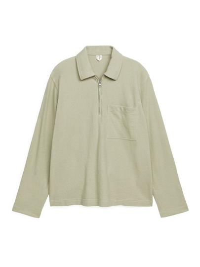 Bouclé Half Zip - Yellow