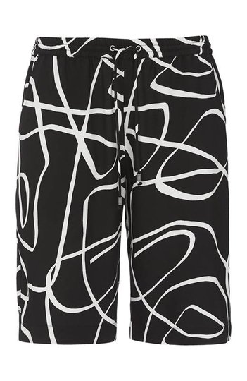 Cellbes Shorts med resår i midjan Svart Mönstrad