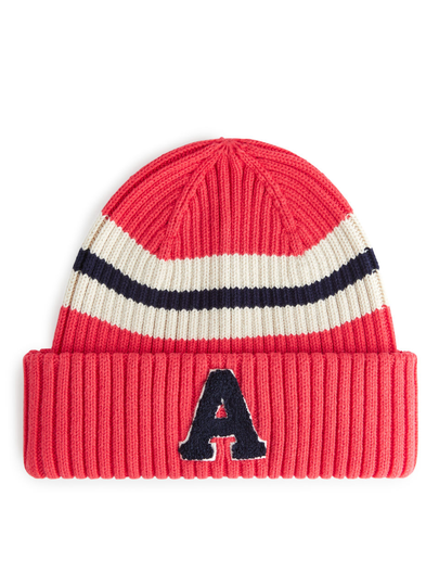 Ribbed Beanie - Red