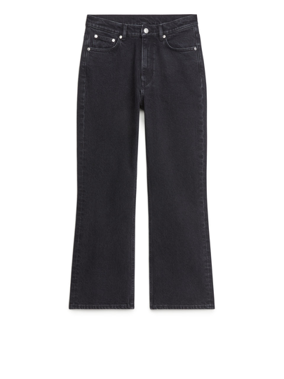 FLARED CROPPED Stretch Jeans - Grey