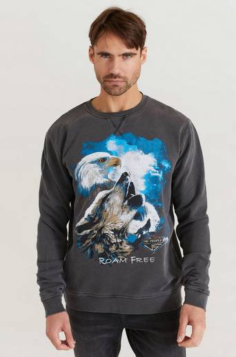 The People Vs. Sweatshirt Roam Free Crew Neck Svart