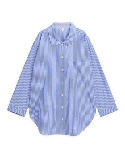 Poplin Pyjama Shirt - Blue