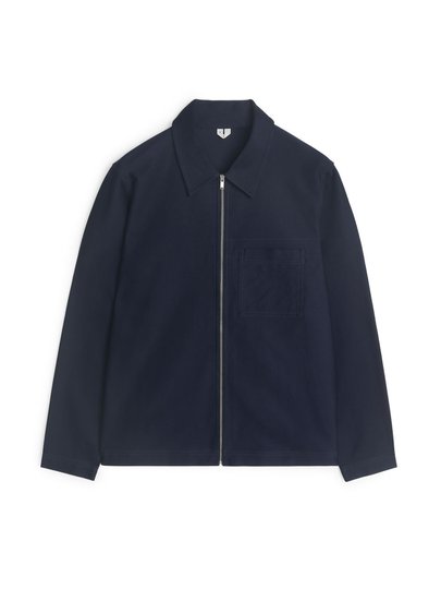 Jersey Shirt Jacket - Blue