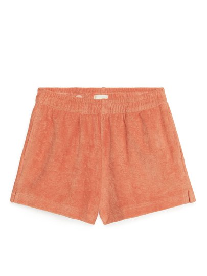 Cotton Towelling Shorts - Orange