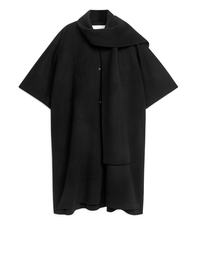 Wool Cape - Black