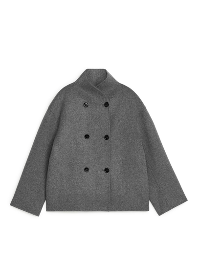 Double-Face Wool Jacket - Grey