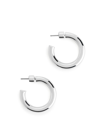 Silver-Plated Hoop Earring - Silver