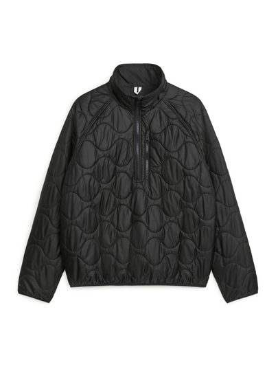 Active Half-Zip Quilted Jacket - Blue