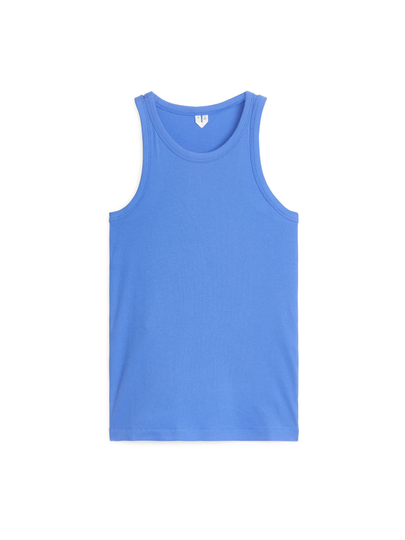 Rib Racer Tank Top - Blue