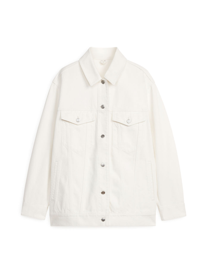 Oversized Denim Jacket - White