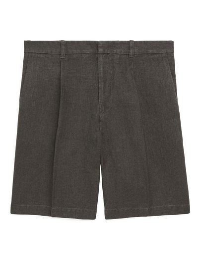Loose Fit Hemp Shorts - Grey