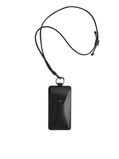 Leather Phone Pouch - Black