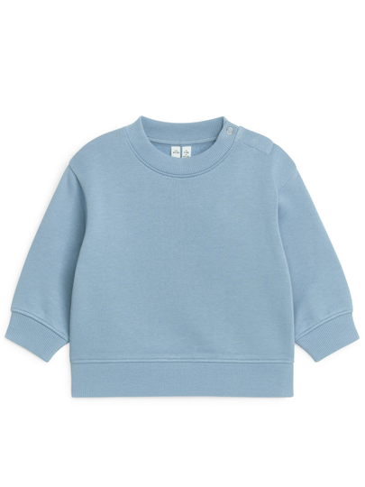 Loose-Fit Cotton Sweatshirt - Blue