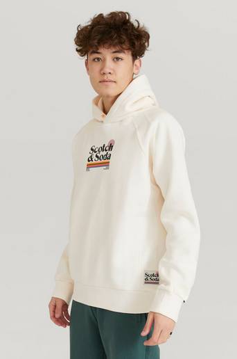 Scotch & Soda Hoodie Artwork Hoodie Beige