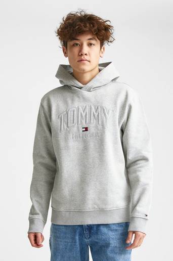 Tommy Hilfiger Hoodie Tommy Applique Logo Hoodie Grå
