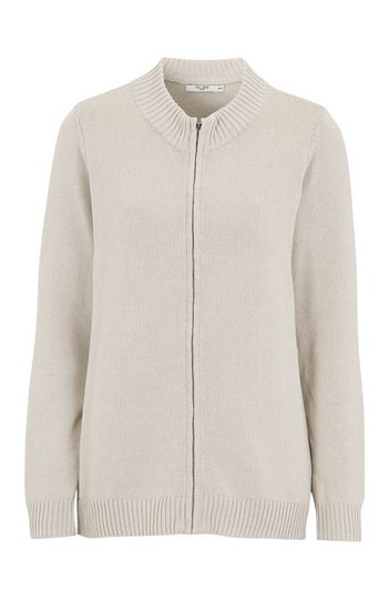 Cellbes Kort cardigan med dragkedja Beige