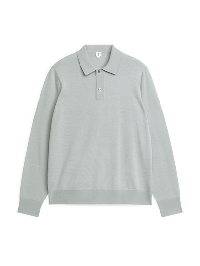 Merino Polo Jumper - Turquoise