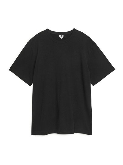 Cotton Linen T-Shirt - Black