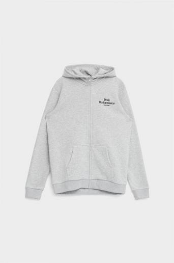 Peak Performance Hoodie Jr Original Zip Hood Grå