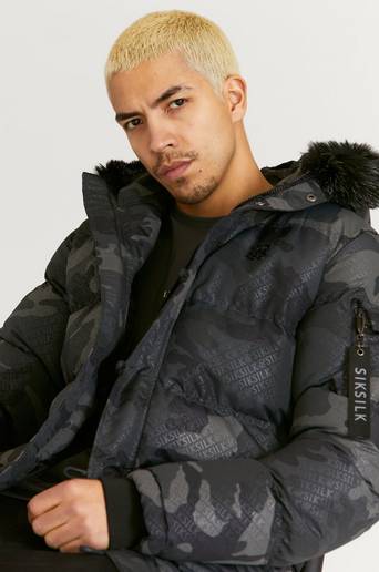 SIKSILK Jacka Puff Parka Svart