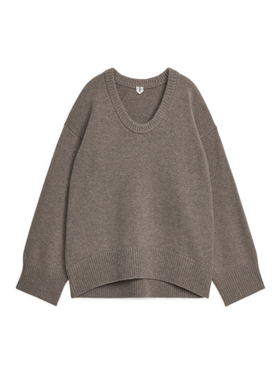 Oversized Wool Jumper - Beige