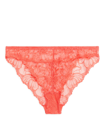 Lace Briefs - Orange