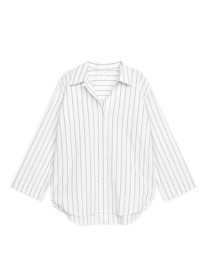 Striped Pyjama Shirt - White
