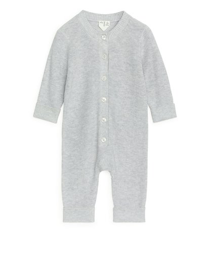 Knitted Overall - Grey