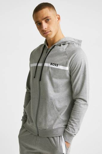 BOSS Tröja Authentic Jacket H Grå